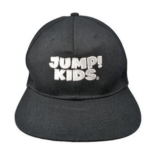 Jump! Kids Snapback Hat Black One Size Adjustable Embroidered 6 Panel Vitronic